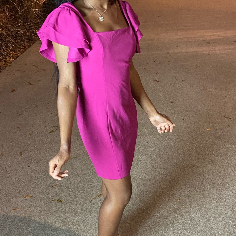Pink ruffle dress